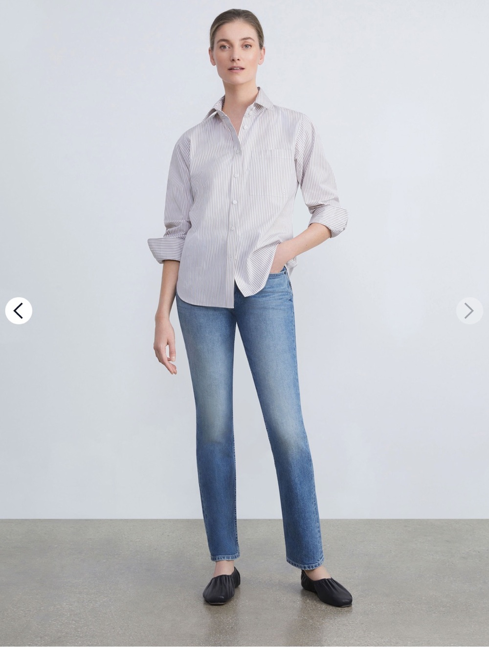 Lafayette 148 Reeve Straight Leg High-Rise Denim Jean Size 12